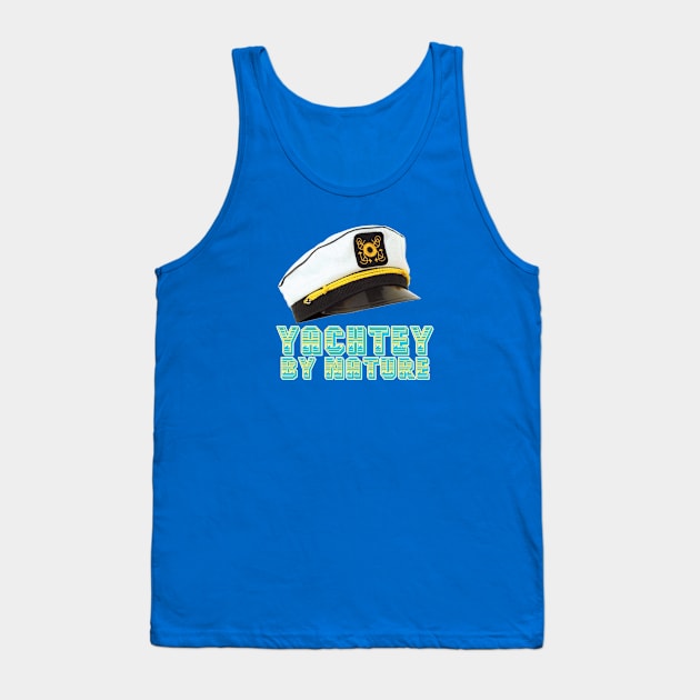 Yachtey By Nature Yacht Rock Sailing Nautical Tank Top by Grassroots Green